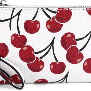 Small Wristlet Purse Women Leather Clutch Evening Party Travel Compact